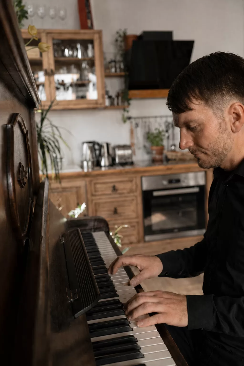 Klavierbereich als Kreativraum im Tonstudio Leipzig